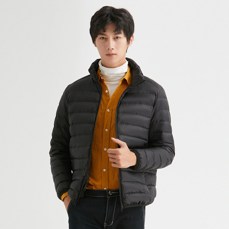 轻薄羽绒服男士冬季立领短款外套