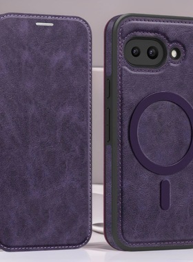 适用谷歌10Pro商务皮套9A翻盖磁吸magsafe手机壳Pixel9ProXL全包侧贴保护套Pixel8钱夹插卡FRID防盗刷皮壳