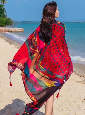 Hot New 90x180cm Twill cotton Pareo 2023 Summer ver-Ups Rect