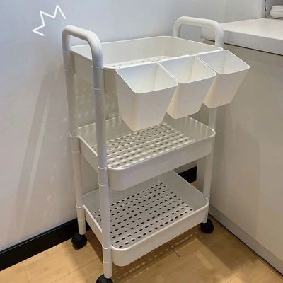 小推车置物架浴室置物架厨房可移动置物架零食收纳架卫生间置物架