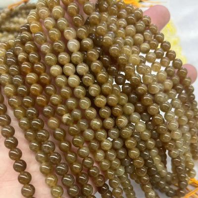 天然和田玉糖料散珠真正品新疆且末糖玉珠子手链项链串珠单颗批发