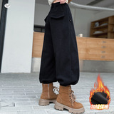 女童加绒裤子2025新款秋冬儿童一体绒外穿靴裤大童冬季加厚束脚裤，童装裤子，祺儿童装