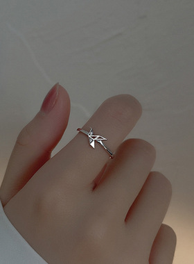 设计感戒指指环开口925银轻奢