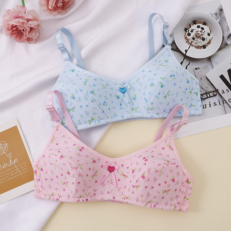 外虾皮现货女童发育期内衣少女孩甜美碎花无钢圈薄款内衣,女士内衣/男士内衣/家居服,少女文胸,淘宝优惠券,粉丝福利购,淘宝优惠卷