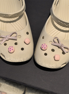 AI LIFE 芭蕾洞洞鞋饰配鞋花少女蝴蝶结DIY鞋装适配Cross/Crocs