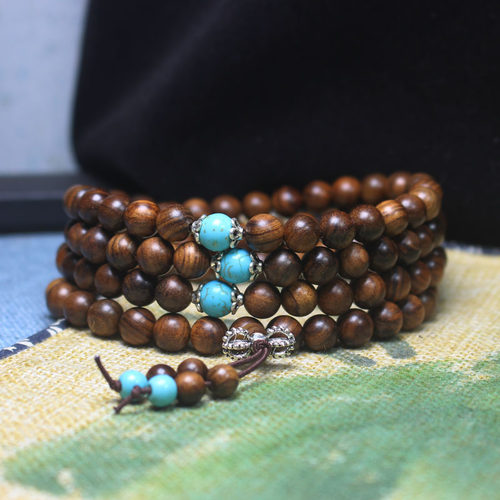 长期佛珠大智工艺黑花梨108颗