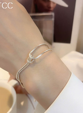 冷淡风打结手链女简约小众设计级感个性2022年新款潮手镯C564