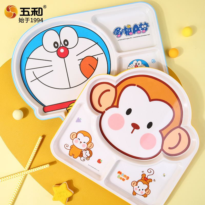 密胺儿童餐具创意造型餐盘五和