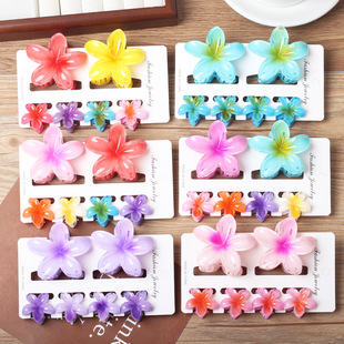 鸡蛋花发夹女新款花朵抓夹气质头饰级感时尚新潮发抓发饰