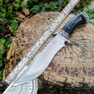 手工锻打刀具 防身 户外生存小刀锋利硬度野外求生战术随身直刀