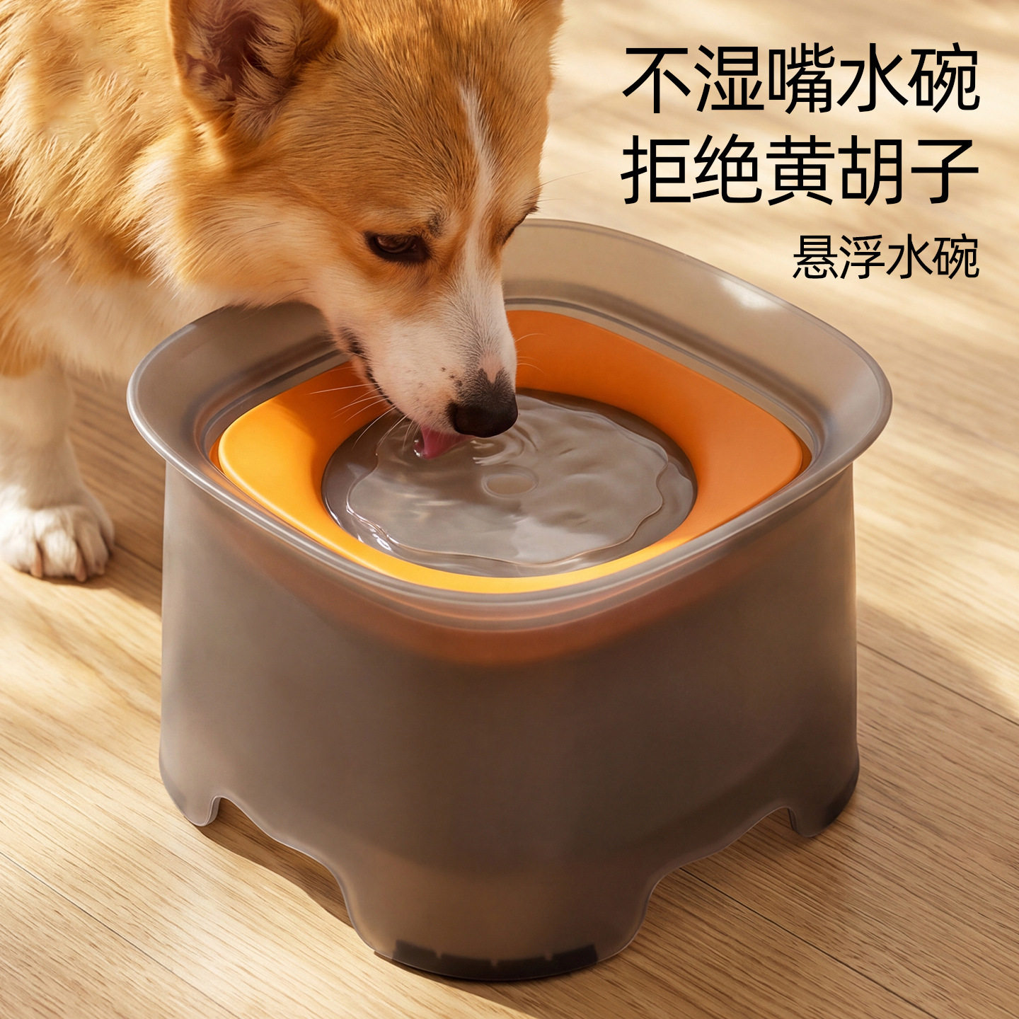 青松宠品简约狗碗防溅抗菌漂水碗大容量防湿嘴中小型犬大狗碗
