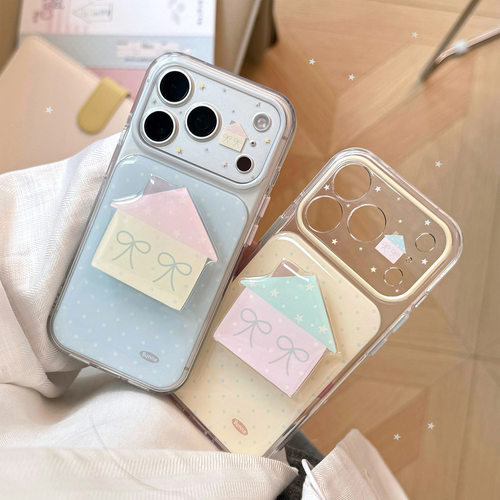 AceCase波点小屋可爱风支架苹果17promax手机壳iphone16适用15透明14全包