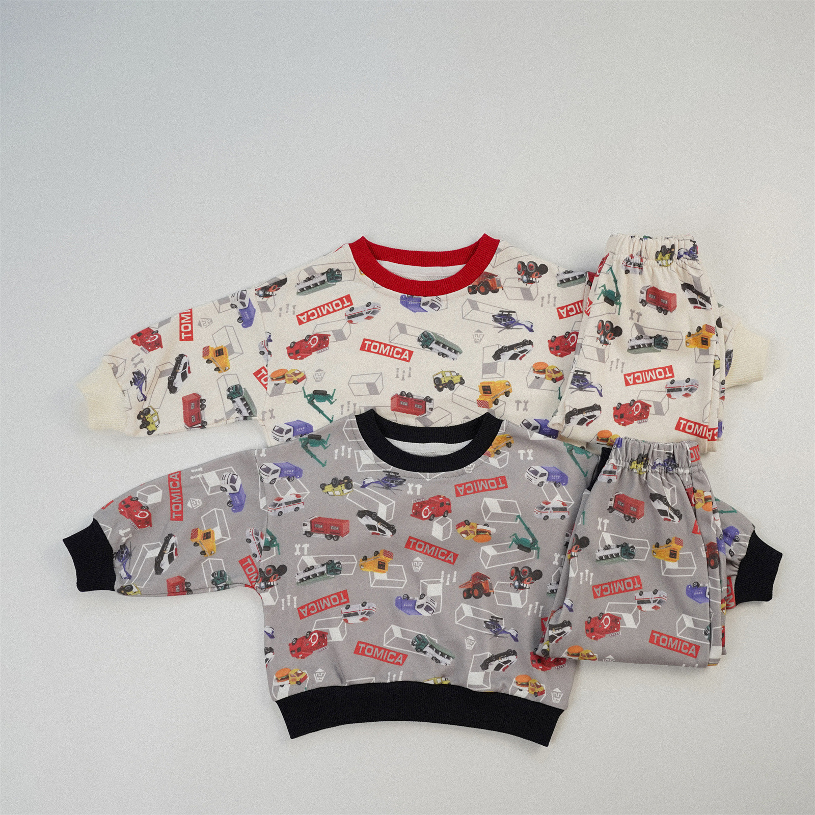 tomica纯棉运动套装芝麻饼干卡通