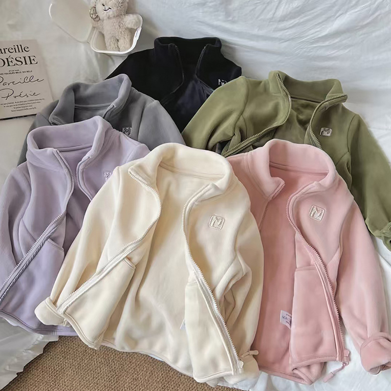 外套加厚女童秋装淘麦麦立领