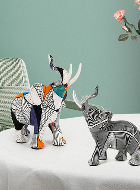 美式复古大象摆件家居饰品创意树脂工艺品客厅公室桌面节日礼物