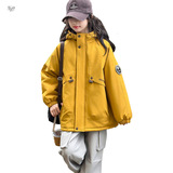 女童夹棉派克服棉服2025年冬季新款中大童休闲夹克衫外出保暖外套，童装棉衣，祺儿童装