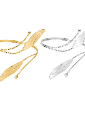 厂家直销 欧美夸张手饰品金属树叶臂环手臂装饰品时尚质感手镯