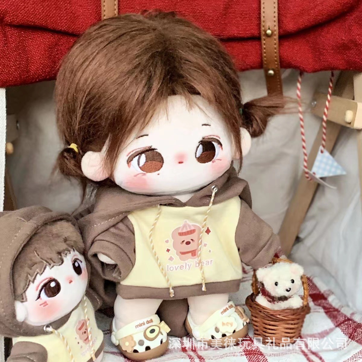 10/20厘米娃衣领带玩偶公仔服装10cm棉花娃娃衣服配饰明星同款
