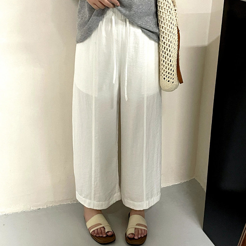 乃粒大码女装宽松薄款直筒裤女2026夏款胖mm休闲百搭阔腿裤NK1578