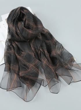 韩式小香风妈妈丝巾 时尚百搭度假围脖披肩 个性奶奶防晒围巾跨境