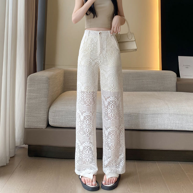 高腰休闲裤子长裤直筒阔腿