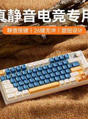 梦族Z75电竞游戏专用笔记本静音键盘鼠标套装公电脑有线小型
