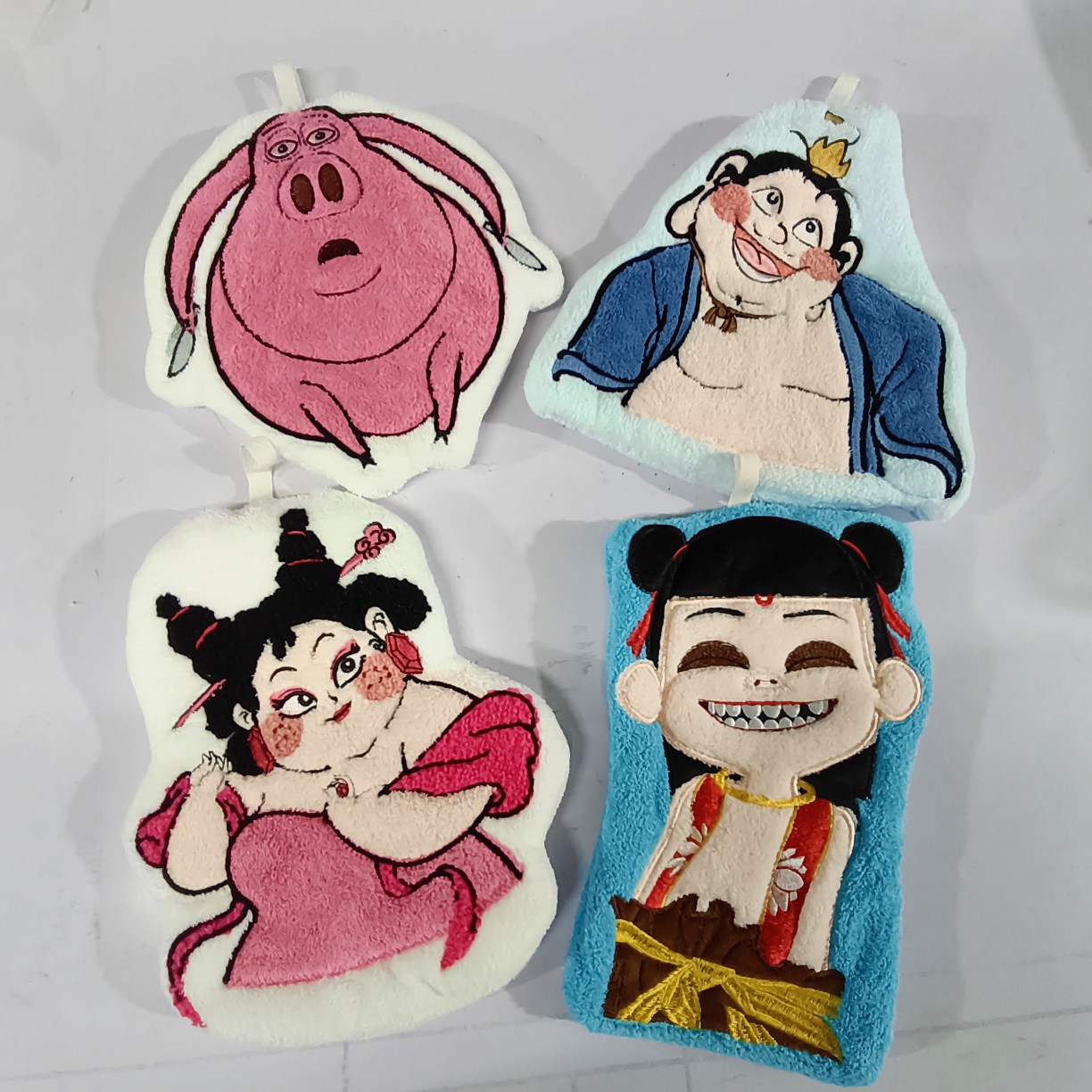 卡通新款哪吒厨房擦手巾挂式可爱加厚浴室家用吸水毛巾不掉毛抹布