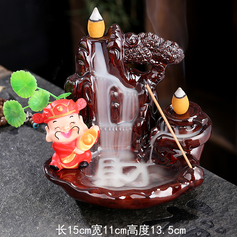 【雙倒流】陶瓷倒流香爐創(chuàng)意新款檀香擺件室內(nèi)家用大號(hào)驅(qū)蚊香薰?fàn)t