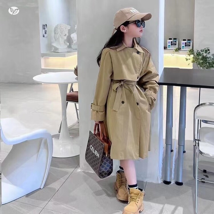 女童风衣2025年秋季新款韩系长款夹克衫中大童早秋外套开衫春秋装,童装风衣,祺儿童装 女童风衣2025年秋季新款韩系长款夹克衫中大童早秋外套开衫春秋装,童装风衣,祺儿童装