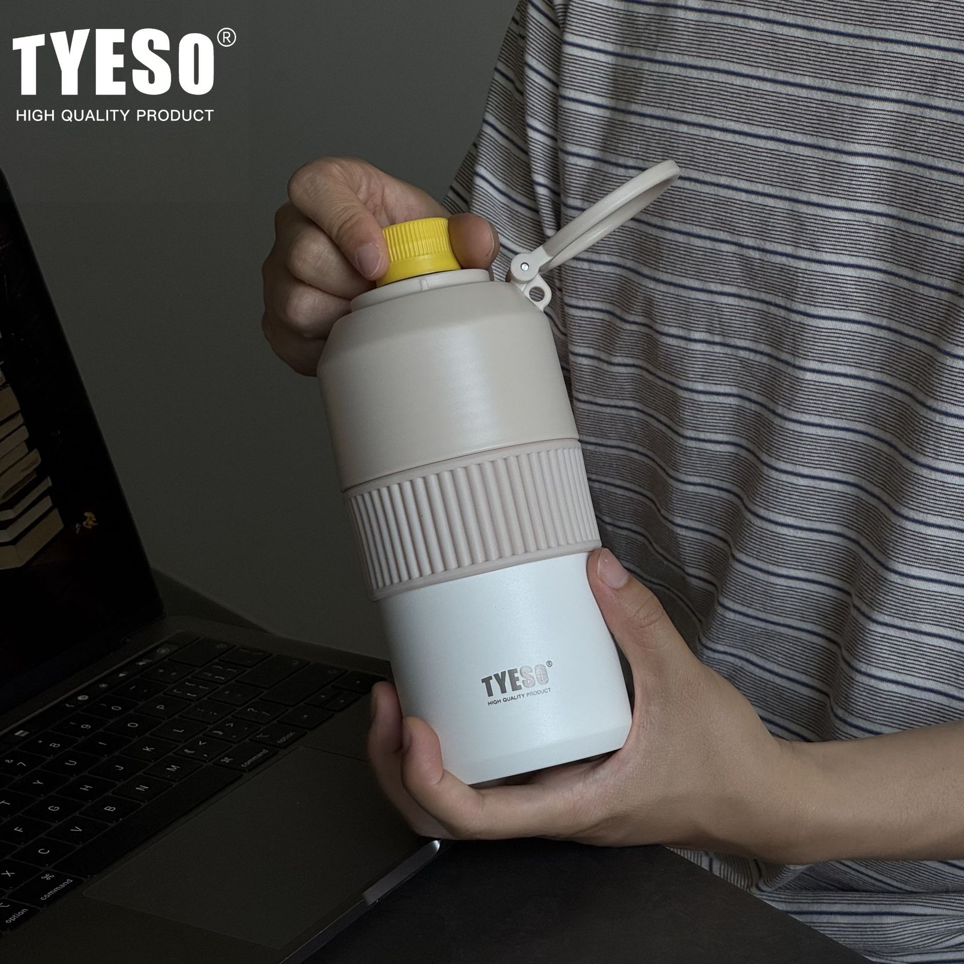 TYESO泰硕饮料专用保冷桶304不锈钢双层保温杯户外可乐啤酒保温