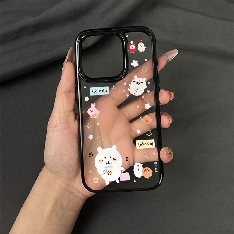 围边自嘲熊黑框亚克力苹果iPhone