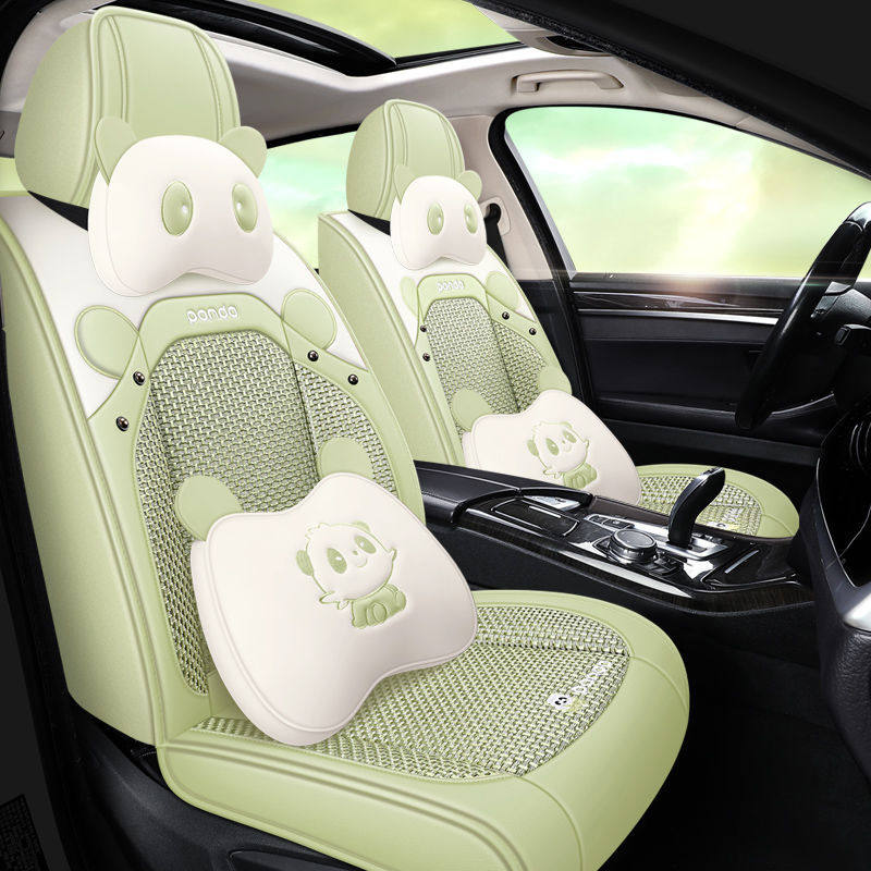 汽车坐垫新款全包围专用座套四季通用皮革坐套夏季冰丝卡通座垫套