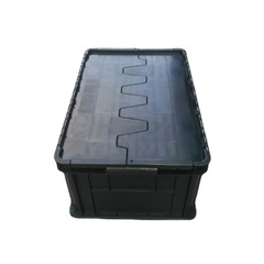 促防静电黑色塑料周转箱塑料盒长方形箱子电子产品包装箱可配盖品