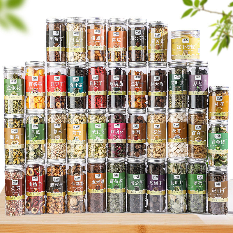组合花茶胎菊决明子枸杞茯苓金银花红枣陈皮蒲公英玫瑰茉莉养生茶