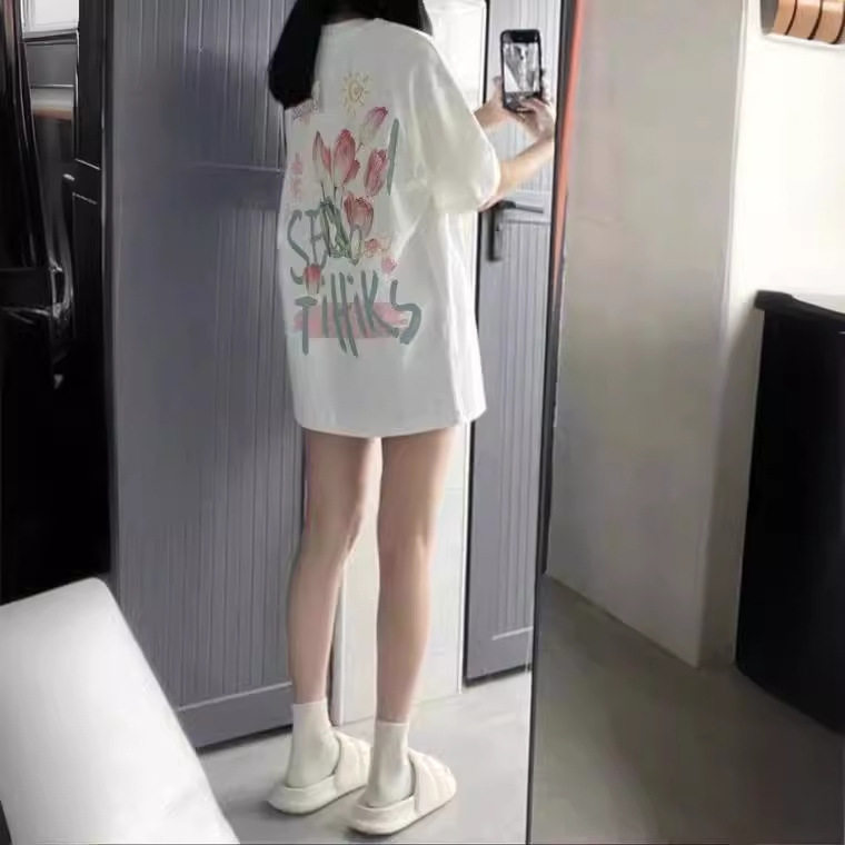 设计感小众短袖T恤女夏美式复古T恤