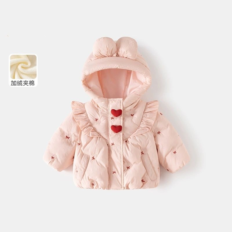 m363棉服新款洋气外套加绒加厚小童儿童棉衣棉袄冬季保暖冬装