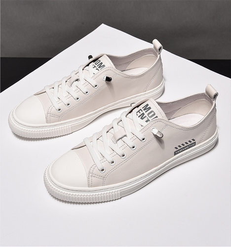 软牛皮板鞋真皮休闲百搭