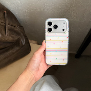 ins多巴胺彩色条纹iPhone17