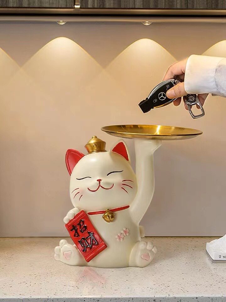 玄关礼品招财猫鞋柜客厅工艺品