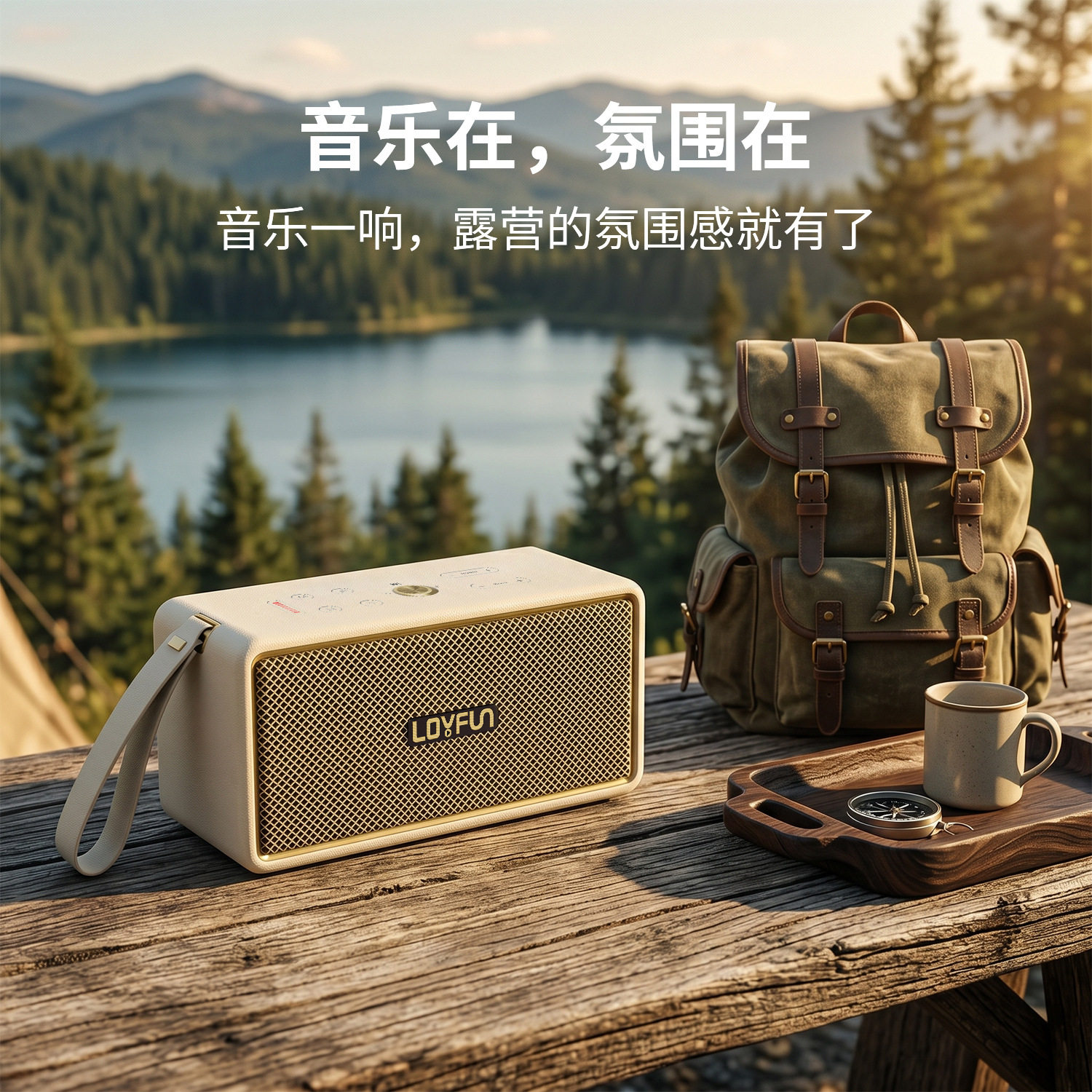乐放精灵DE无线蓝牙音响60W大功率户外便携式登山礼品佳选音箱