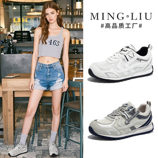 吸膜底歪头复古老爹鞋2025秋季新款鞋子女百搭厚底运动鞋女鞋