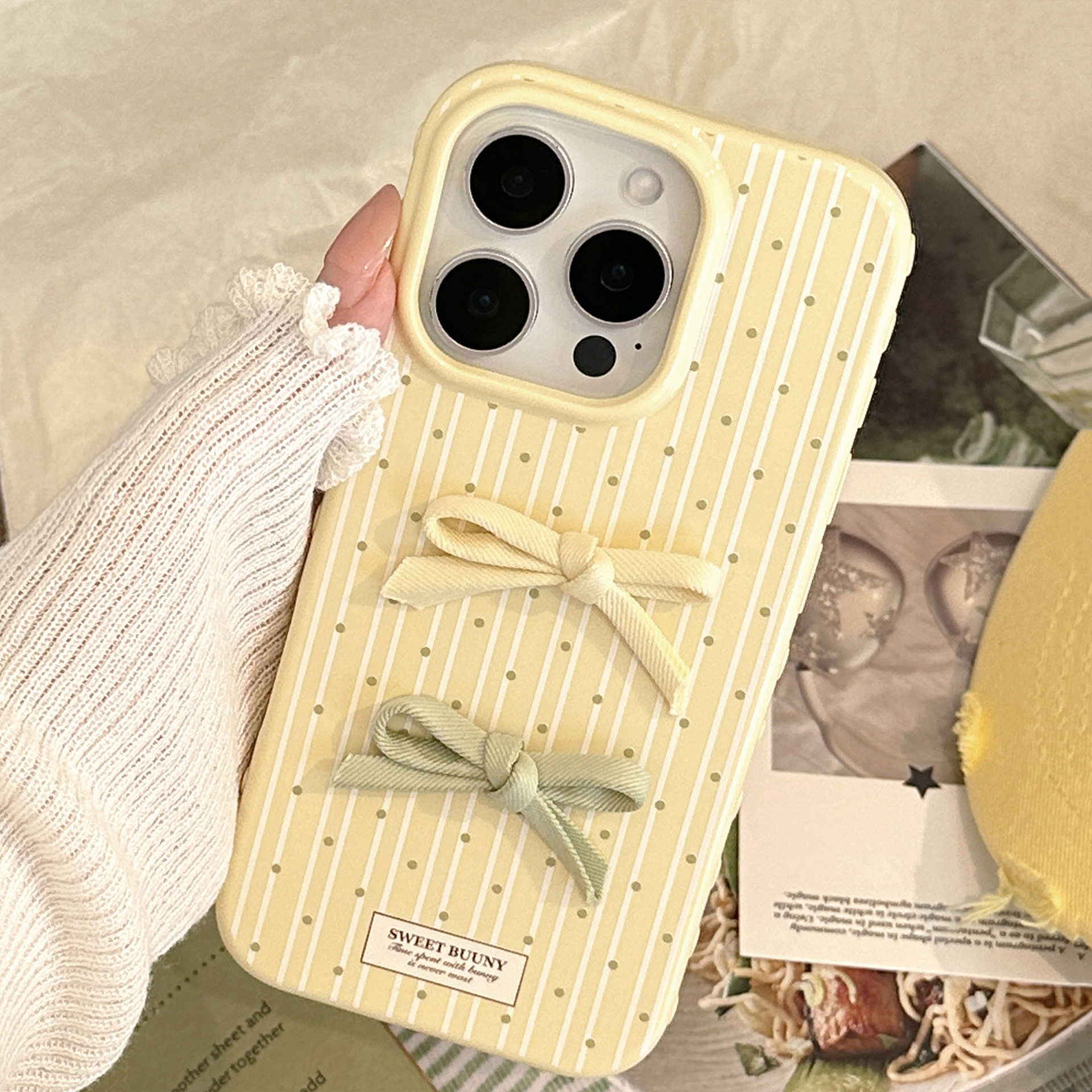 小清新iphone17时尚蝴蝶结手机壳