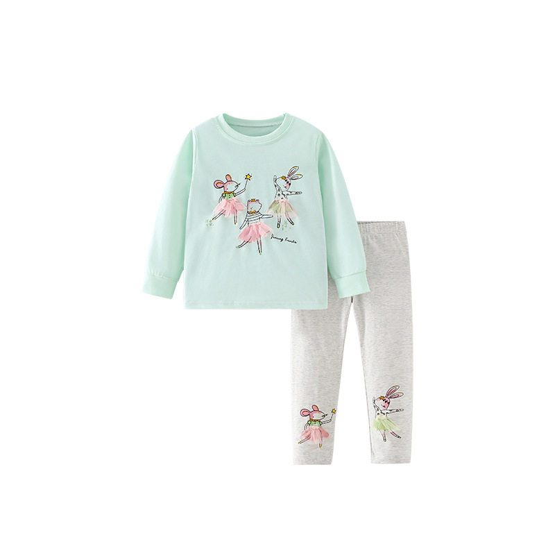 外贸出口日本韩法国欧美风格女童新款长袖打底衫松紧腰裤子两件套,童装/婴儿装/亲子装,套装,淘宝优惠券,粉丝福利购,淘宝优惠卷