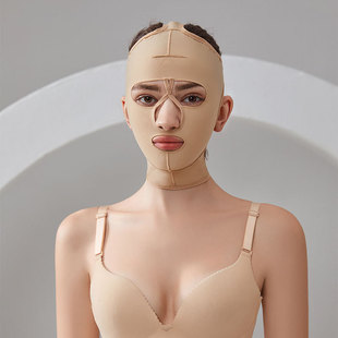 全脸面吸面罩颧骨弹力套面部整形术后塑脸双下巴脸部塑形头套