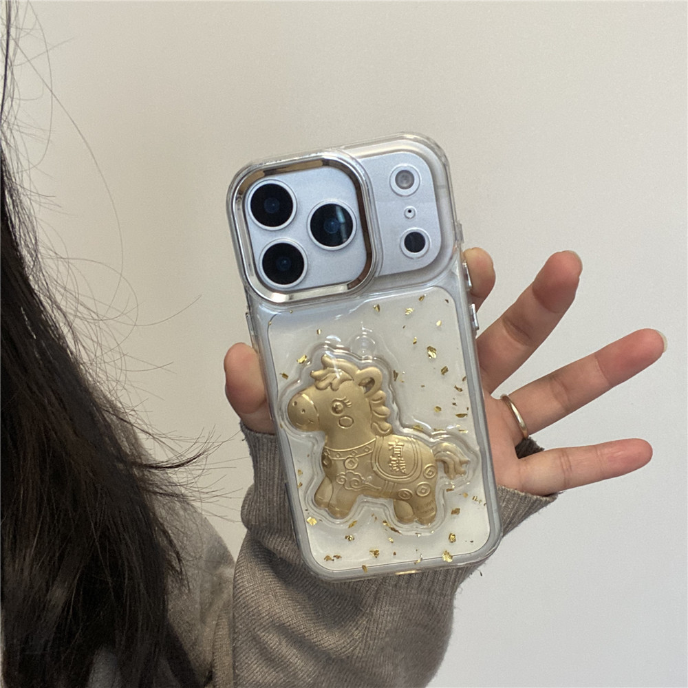 滴胶金箔马上有钱适用【苹果/华为】17promax/16/15手机壳14/13女mate70pro