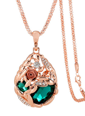 韩国项链优鸿麦穗水晶