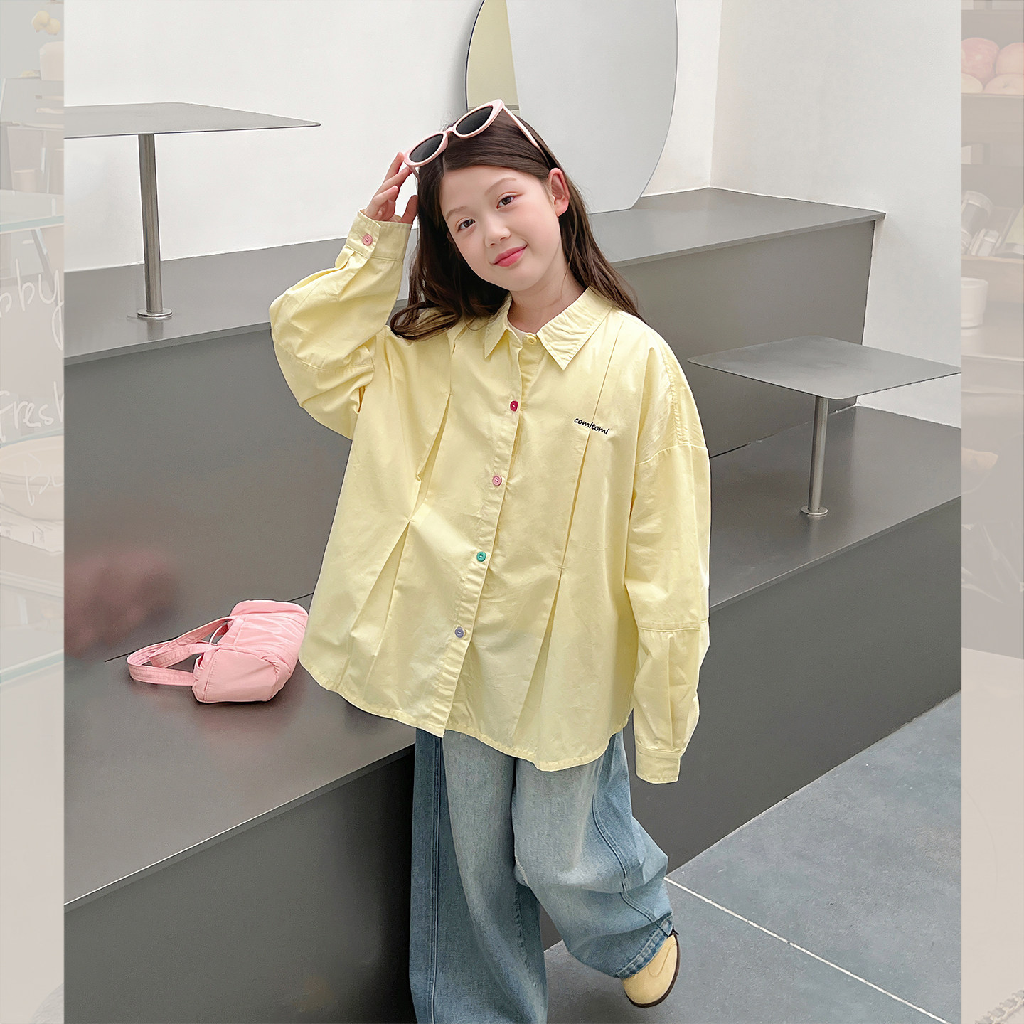 棉涤韩版翻领10岁中国大陆