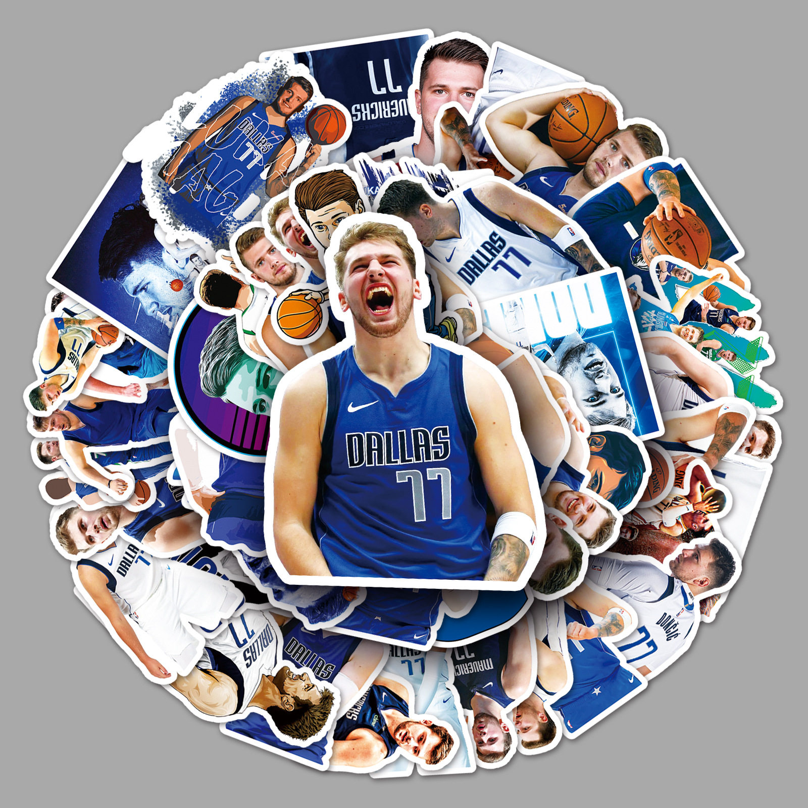 50张东契奇nba篮球球星diy笔记本手机壳手账本贴纸防水文具小礼品