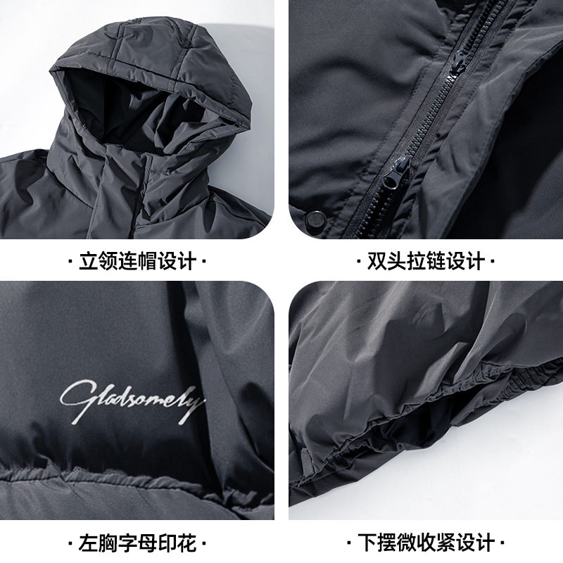 连帽棉服加厚保暖外套潮流韩版宽松休闲棉大衣L5111-P110控188,男装棉衣,电商A362