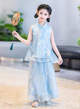 汉服女童夏季2025新款两件套儿童新中式国风古风改良日常汉服